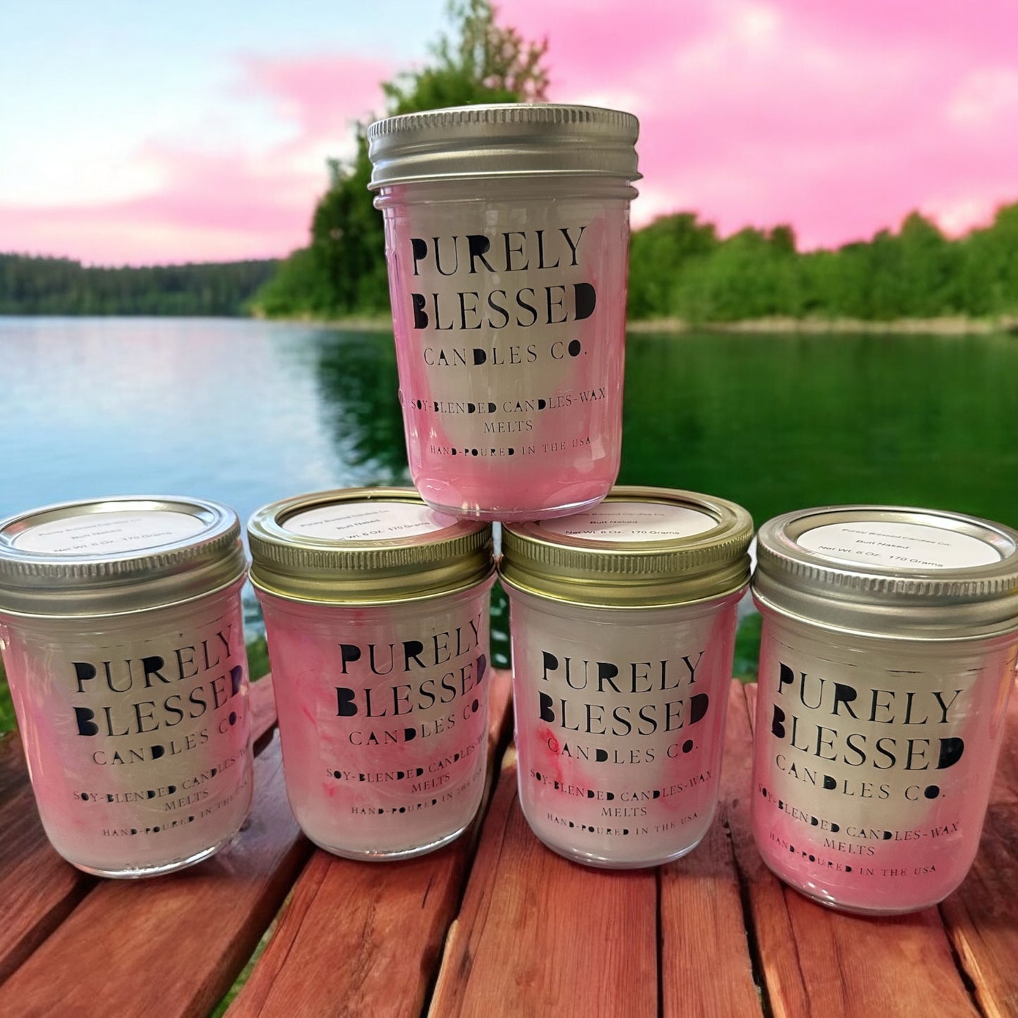6 oz Tie-Dye Soy Blended Candle (mason)