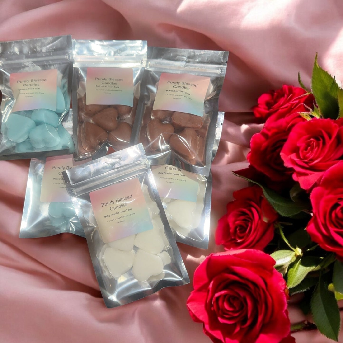 Mini Bags of Heart Tarts – 1.5 oz Soy Blended Wax Melts (6 count)